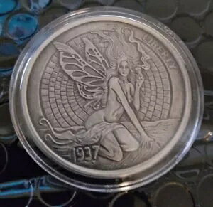 1�I���X �A���e�B�[�N ���E���h �z�[�{�[ �j�b�P�� (�O���[�� �t�F�A���[�ƃt�B�b�V���{�[��) �V���o�[ �v���[�t�ACOA�t��