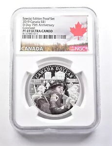2019 Ji_ Vo[ $1 D-Day 75th Anniv Special Edition v[t PF69 UCAM NGC *7683