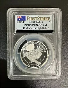 2018 �p�[�X �I�[�X�g�����A �n�C�����[�t 1�I���X �V���o�[ �N�b�J�o�� 1st �X�g���C�N PCGS PF70 DCAM
