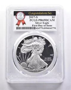 PR69 DCAM 2017-S �A�����J�� �V���o�[ �C�[�O�� FDOI ���߂łƂ��Z�b�g PCGS *3352
