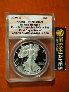 2016 W �v���[�t �V���o�[ �C�[�O�� ANACS PR70 DCAM FDI ���[�K�� �R�C�� & �N���j�N�� �Z�b�g���