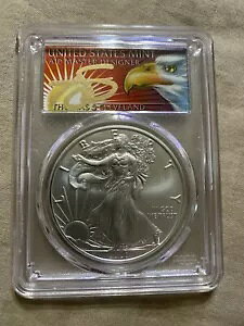 2020 $1 アメリカン シルバー イーグル 1オンス PCGS MS70 FS 1/1000 トーマス クリーブランド イーグル