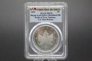 �J�i�_ 2019 ���[�v�� ���[�t �V���o�[ ���f�B�t�@�C PR PCGS PR70 �B�K�X112