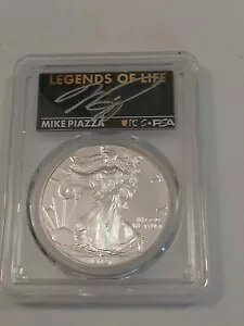 2021(P) PCGS MS 70 緊急発行 シルバー イーグル ドル、マイク ピアッツァ署名