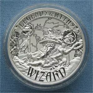 2017 \ $5 Legends & Myths Wizard 2 IX .999 Vo[ o[X v[t