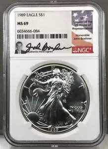 1989 $1 Vo[ C[O NGC MS69 ~  53 ㉺@cWExCi[c