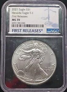 ??? t 2021 AmericanSilverEagle Type1 NGC MS70 񃊃[X SilverCore-SH015