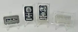 4x 1オンス .999 シルバーバー (シルバータウン イーグル、ハイランド モーガン、シルバータウン、APMEX)