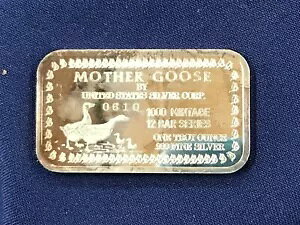 1976 USSC ジャック ビー ニンブル マザーグース シリーズ USSC-249 シルバー アート バー B0731