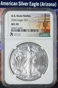2020 �A�����J�� �V���o�[ �C�[�O�� - NGC MS70 - 7K �A���]�i - ?COINGIANTS?