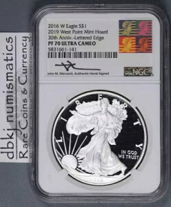 2016 W �v���[�t �V���o�[ �A�����J�� �C�[�O�� $1 - NGC PF70 �E���g�� �J���I - ���^�[�h �G�b�W