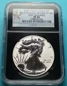 2013 W �A�����J�� �V���o�[ �C�[�O�� Rev PF 70 .999 Fine ���񃊃��[�X �V���o�[ �X�^�[