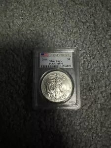2010 USD $1 �V���o�[ �A�����J�� �C�[�O�� PCGS MS70 �t�@�[�X�g �X�g���C�N 1 �g���C �I���X
