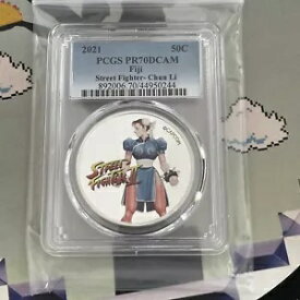 2021 カプコン ストリートファイター II - 春麗 PR70 DCAM シルバー コイン プルーフ ?? 無料発送