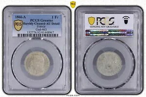�t�����X �i�|���I�� 3 �� 1 �t���� 1866 A ��� �t�����X PCGS AU Gad.463 F215