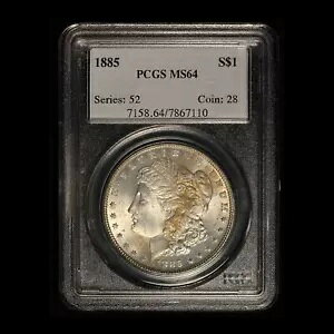 1885 $1 �����K�� �V���o�[ �_���[ PCGS MS64 - �������� �č�