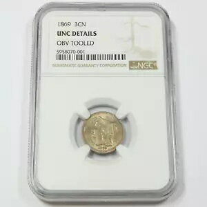 1869 NGC UNC ڍ - OBV c[H - 3 Zg jbP - 3c US RC #44646A