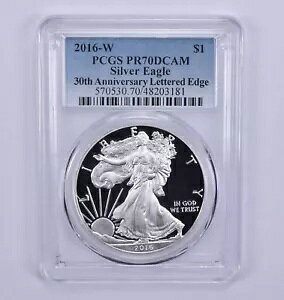 PR70 2016-W DCAM �A�����J�� �V���o�[ �C�[�O�� ���^�[�h �G�b�W PCGS �u���[ ���x��