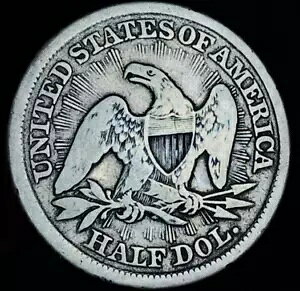 1853N V[ebh oeB n[t_[ 50C ARROWS RAYS Ungraded Silver US Coin CC22908