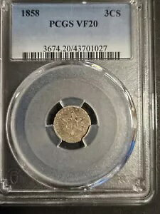 1858 X[ZgVo[ * PCGS VF20 * z 1,604,000 * R-4.0