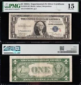 NICE Choice Fine+ 1935 A $1 S EXPERIMENTAL �V���o�[�ؖ���! PMG15�I 68319C