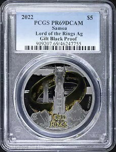 2022 �T���A 1 �I���X �V���o�[ �M���g �u���b�N �v���[�t ���[�h �I�u �U �����O PCGS PR 69 DCAM
