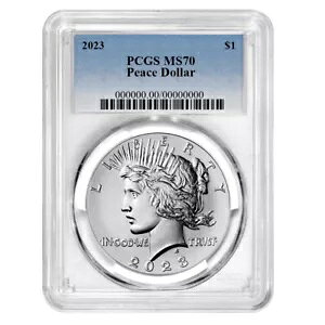 2023 $1 �s�[�X �V���o�[ �_���[ PCGS MS70 �u���[ ���x��