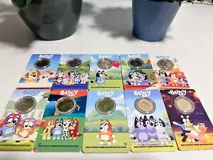 ?2024 Bluey Coin �J�[�h 10 ���Z�b�g - $1 Bluey Bucks �v���C�x�[�g�}�[�N�J�[�h�R�C�����茳�ɂ���܂�