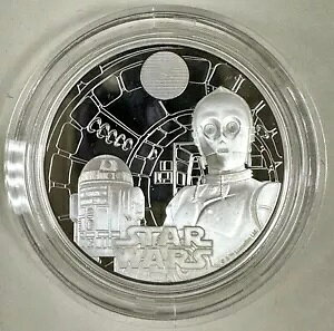 2023 イギリス スター ウォーズ R2-D2 & C-3PO プルーフ 1 オンス シルバー コイン - 3000 ミント