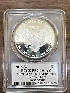 2016-W �v���[�t �V���o�[ �C�[�O�� 30 ���N�L�O PCGS PR70 DCAM �����J���e�B ���^�[�h �G�b�W
