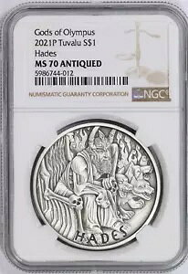 2020 NGC �c�o�� 1 �I���X �V���o�[ HADES Gods of Olympus MS70 �A���e�B�[�N���H