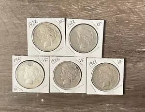bg 5 1922 P Peace Silver Dollar 90% Vo[ *RC\* AI O[h XF VF