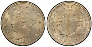 1912 PCGS MS63 - oeB V jbP - 5c US RC #52150B