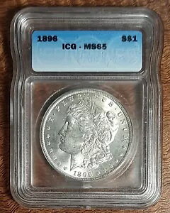 1896 P �����K�� �h����ICG MS-65���u�����A���g�E�n�C�O���[�h����Εi���R�C���I