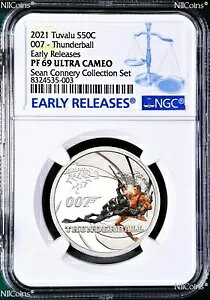 2021 �V���[�� �R�l���[ �R���N�V���� �T���_�[�{�[�� �V���o�[ 1/2oz 50c NGC PF69 �W�F�[���Y �{���h