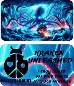Kraken Unleashed �J���[�� 1 �I���X �V���o�[ �o�[ COA �t�� �~���g 300