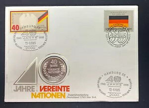 1985 �s���A�V���o�[ - JAHRE VERAINTE NATIONEN UNO NY �R�C�� & �X�^���v