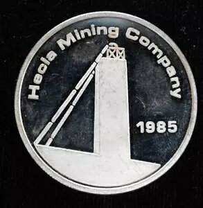 ���B���e�[�W 1985 Hecla Mining Company - Ranchers Exploration 1 �I���X .999 �V���o�[ ���E���h!