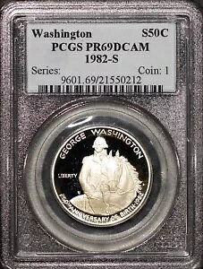 1982-S 50c �V���o�[ ���V���g�� �n�[�t�_���[ PR69DCAM PCGS # 21550212 + �{�[�i�X