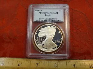 2006-W �A�����J�� �V���o�[ �C�[�O�� 1 �I���X .999 �V���o�[ $1 PCGS �O���[�h PR69 DCAM