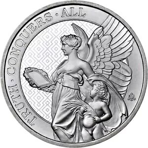 2022 1 �I���X �Z���g�w���i �V���o�[ Queen's Virtues Truth Coin (BU)