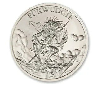 2023 Intaglio Cryptozoology PUKWUDGIE - 1 �I���X .999 �t�@�C�� �V���o�[ ���E���h �R�C�� - BU