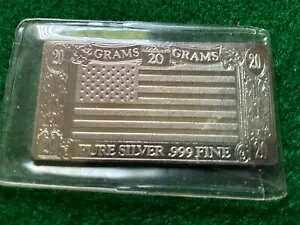 20 グラム シルバー バー アメリカ合衆国、銀造幣局 - T1