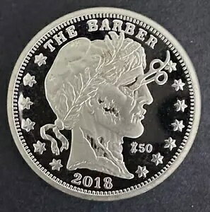 2018 Zombucks Currency of the Apocalypse THE BARBER 1 �I���X �V���o�[ - ���U�[�u�Ȃ�