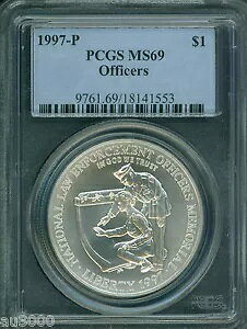 1997-P �ٌ�m�L�O�V���o�[�h�� S$1 PCGS MS69
