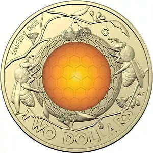 2022 $2 Honey Bee �Z�L�����e�B ���[�� (25 �R�C��) �J���[�����ʃR�C��