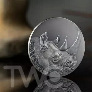 Black Rhino Expressions of Wildlife 2�I���X �A���e�B�[�N�d�グ �V���o�[ �R�C�� �J�����[�� 2023
