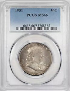 1951-P PCGS MS66 �x���W���~�� �t�����N���� �V���o�[ �n�[�t�_���[ �W�F�� ������
