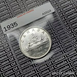 1935 �J�i�_ �V���o�[ �_���[ �R�C�� - �����ʍ��O���[�h BU/MS $1 #coinsofcanada