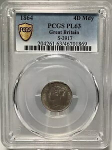1864 PCGS PL63 ビクトリア イングランド イギリス シルバー マウンディ 4ペンス グロート 4D